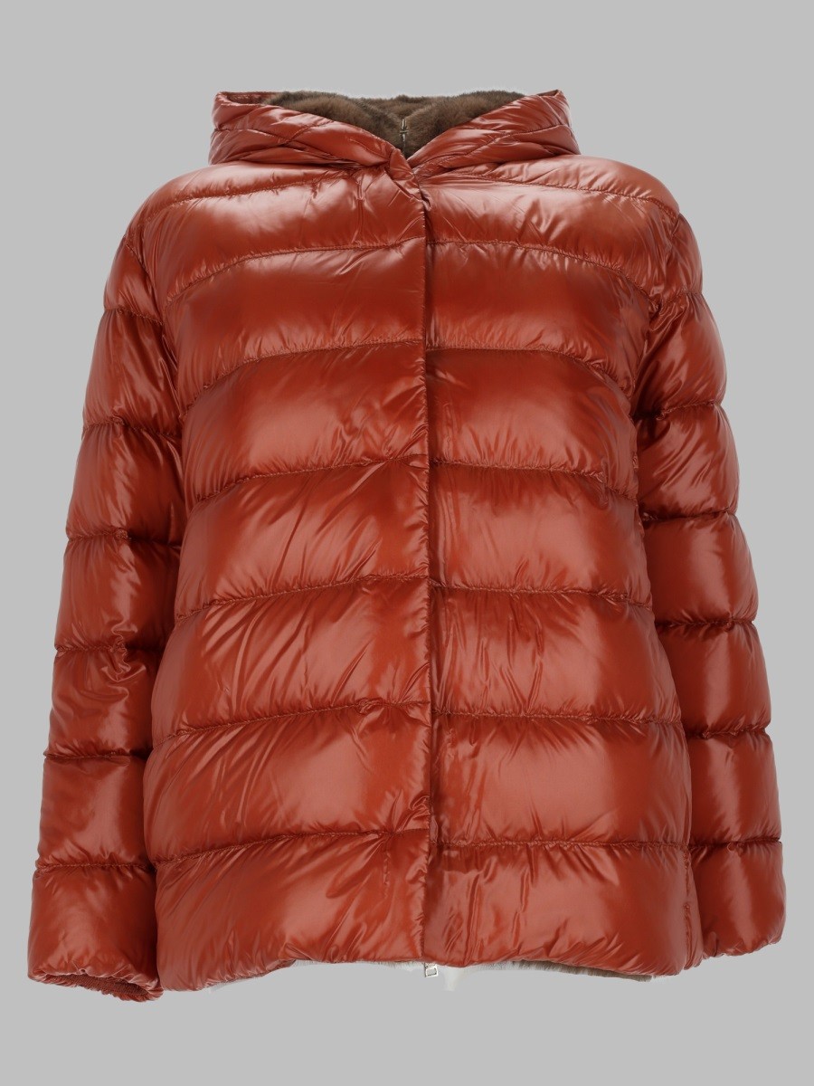 Herno Giacca In Nylon Ultralight E Melange Effetto Visone