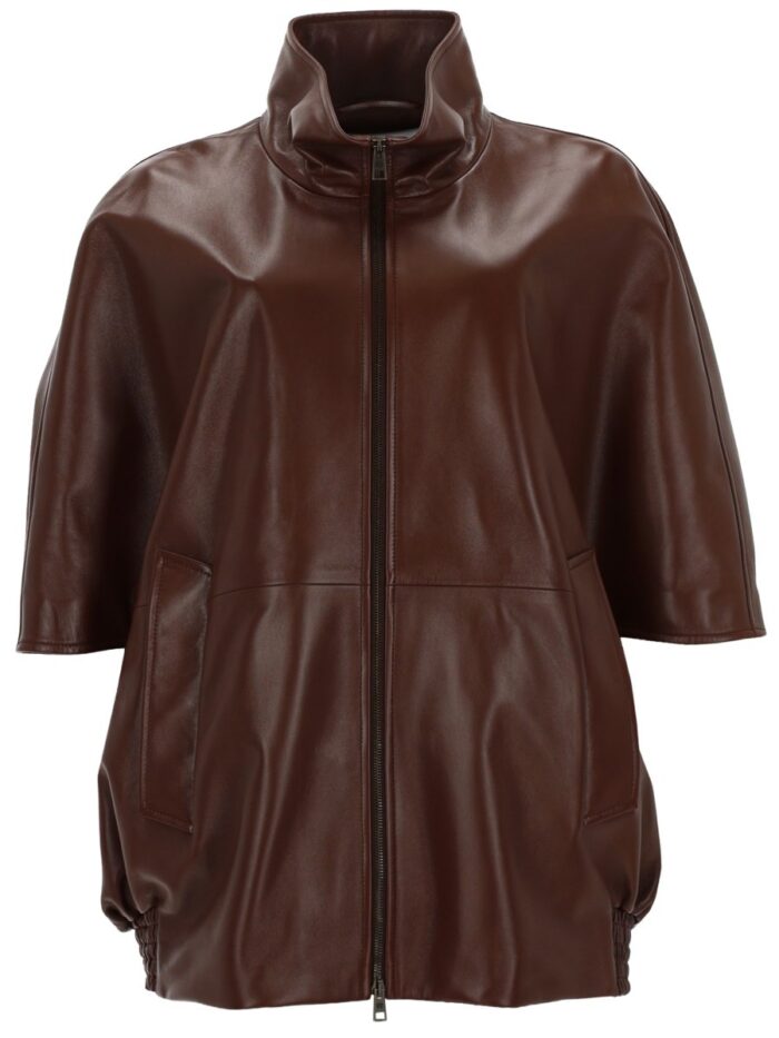 balenciaga giacca in pelle con zip Balenciaga GIACCA IN PELLE CON ZIP