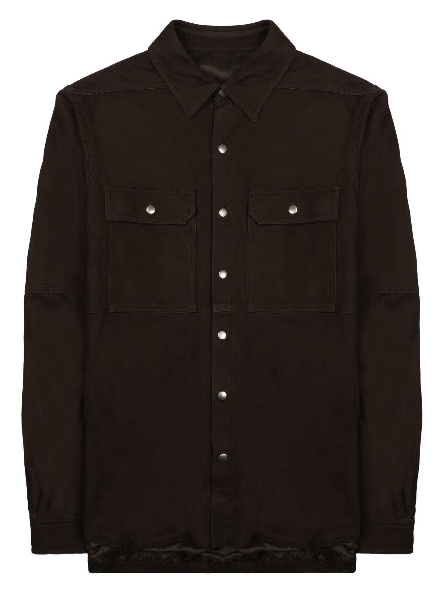 RICK OWENS GIACCA IN PELLE "OUTERSHIRT"