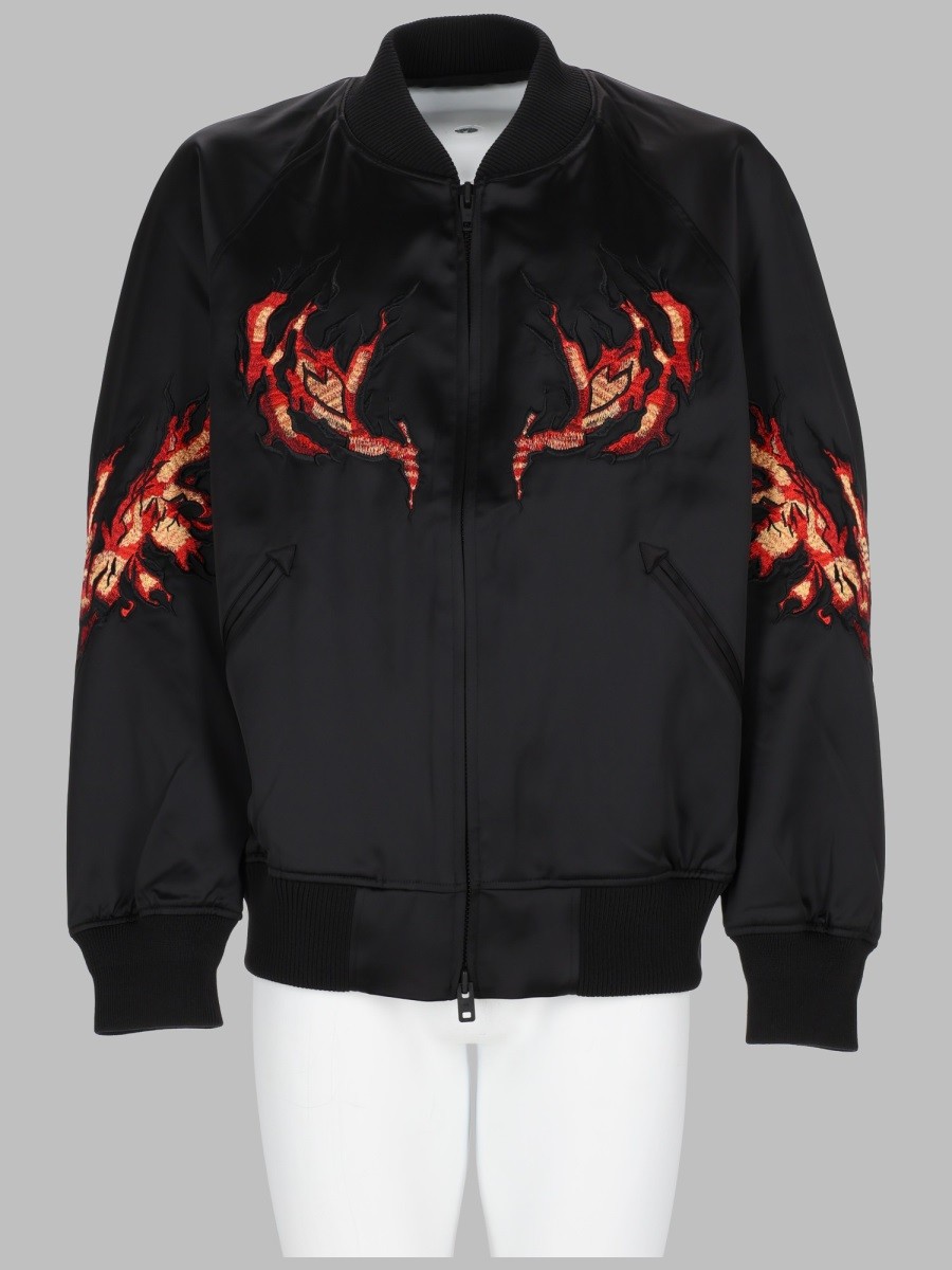 Y - 3 GIACCA IN RASO CON RICAMI