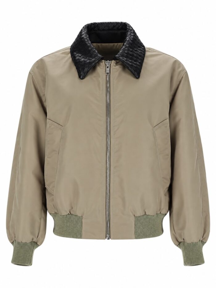 Bottega Veneta Giacca In Satin Con Colletto Intrecciato