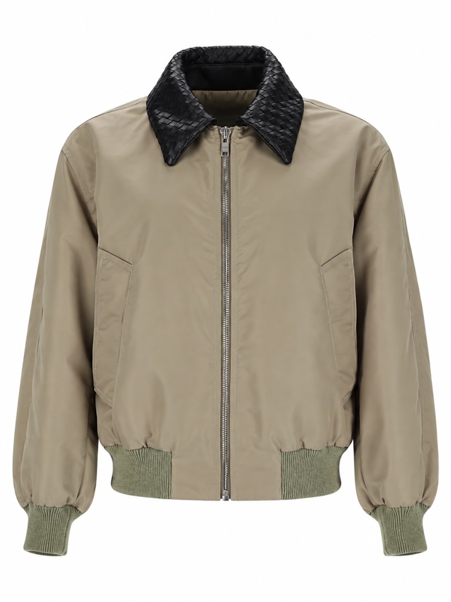Bottega Veneta Giacca In Satin Con Colletto Intrecciato