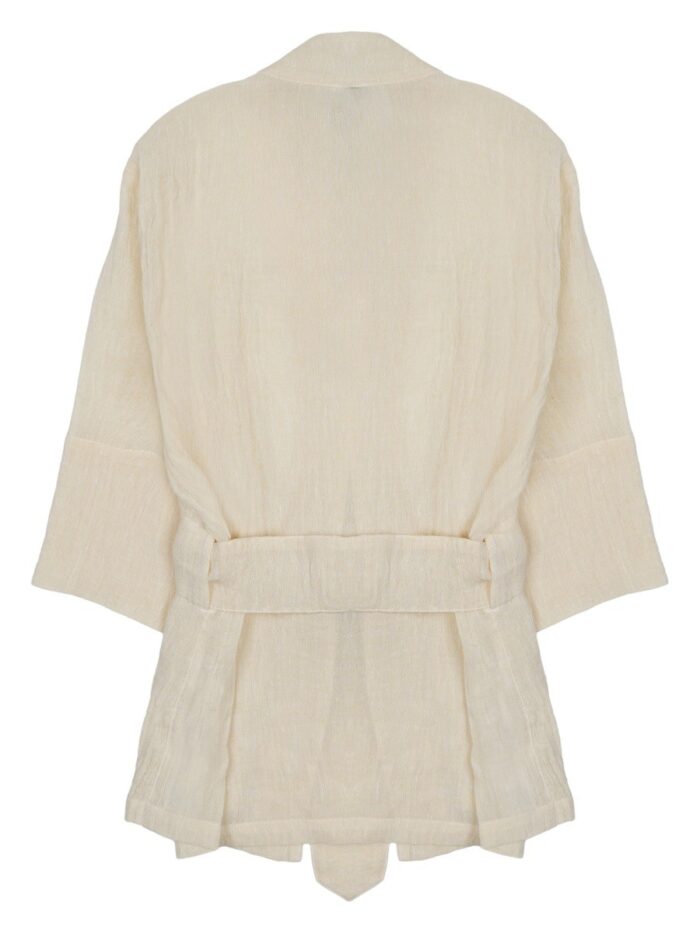 120% LINO GIACCA KIMONO IN LINO