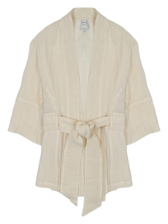 120% LINO GIACCA KIMONO IN LINO