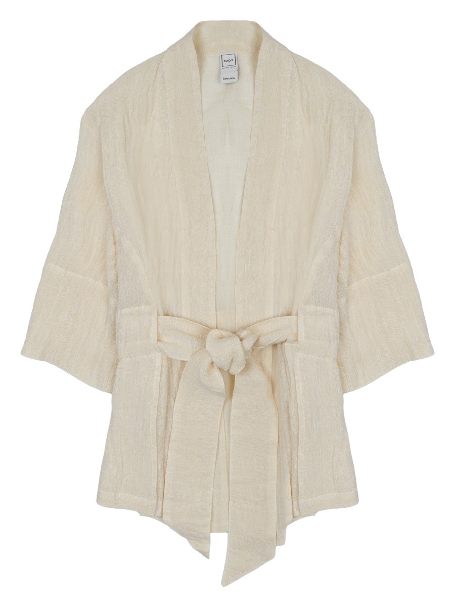 120% LINO GIACCA KIMONO IN LINO
