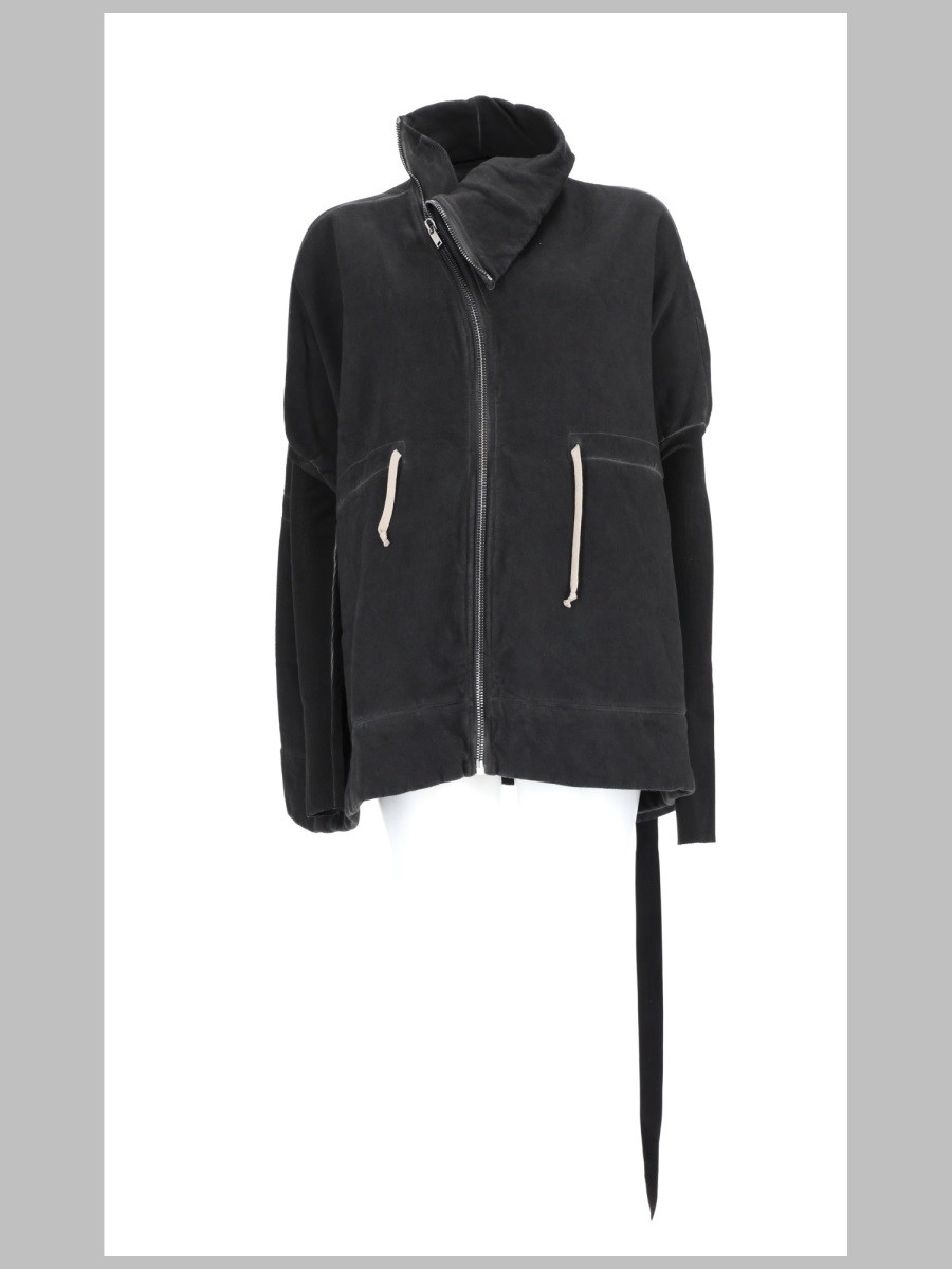 RICK OWENS DRKSHDW GIACCA "MOUNTAIN" CON ZIP ASIMMETRICA