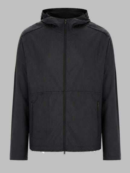 Y - 3 Giacca "running" Con Cappuccio E Zip