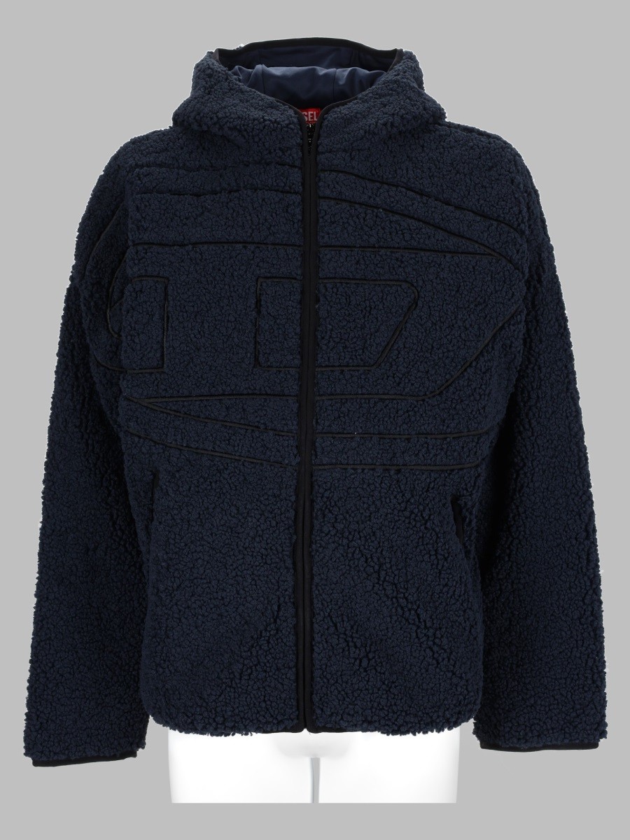 Diesel Giacca Teddy Con Cappuccio