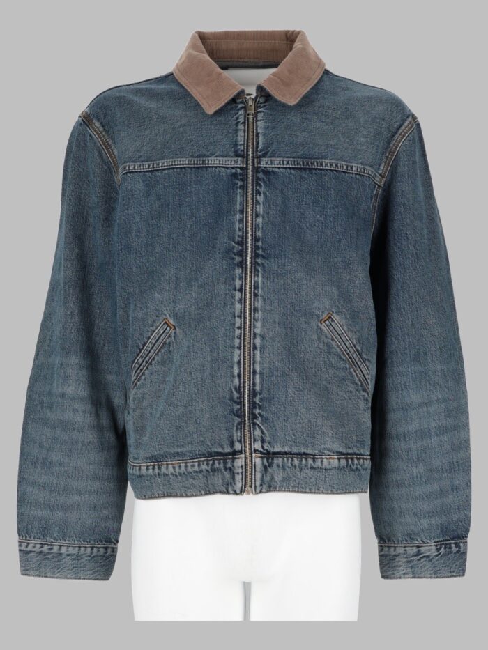 frame giacca trucker in denim con zip FRAME Giacca Trucker In Denim Con Zip