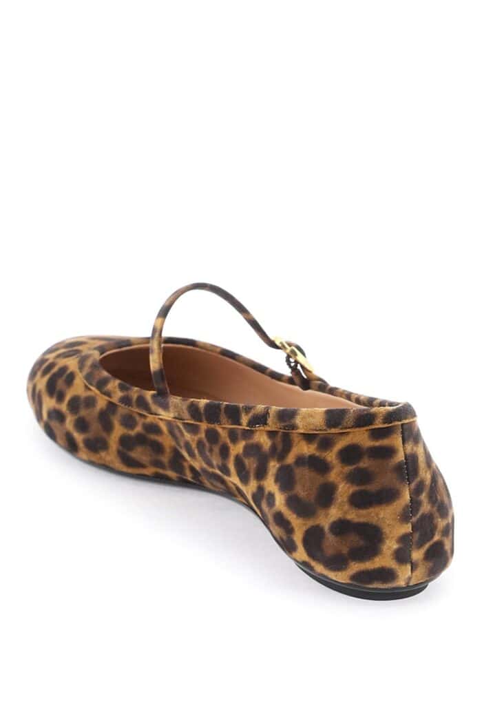 Gianvito Rossi Carla Ballet Flats In Leopard-print Suede