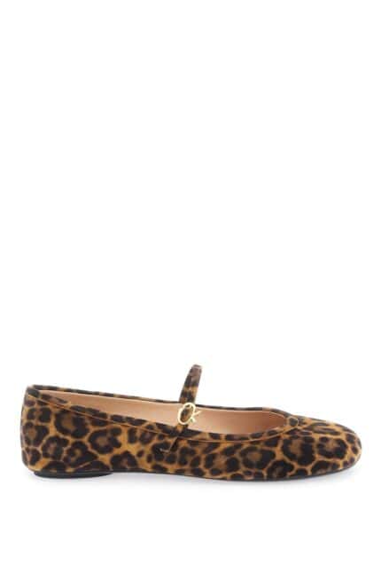 Gianvito Rossi Carla Ballet Flats In Leopard-print Suede