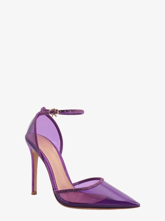 GIANVITO ROSSI Pvc Décolleté With Rhinestone Profiles
