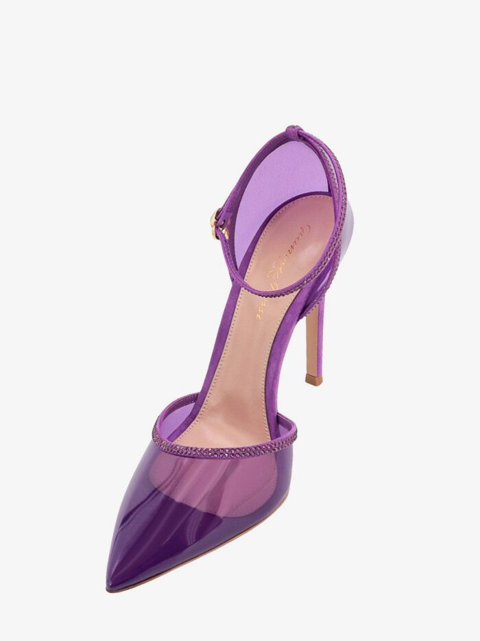 GIANVITO ROSSI Pvc Décolleté With Rhinestone Profiles