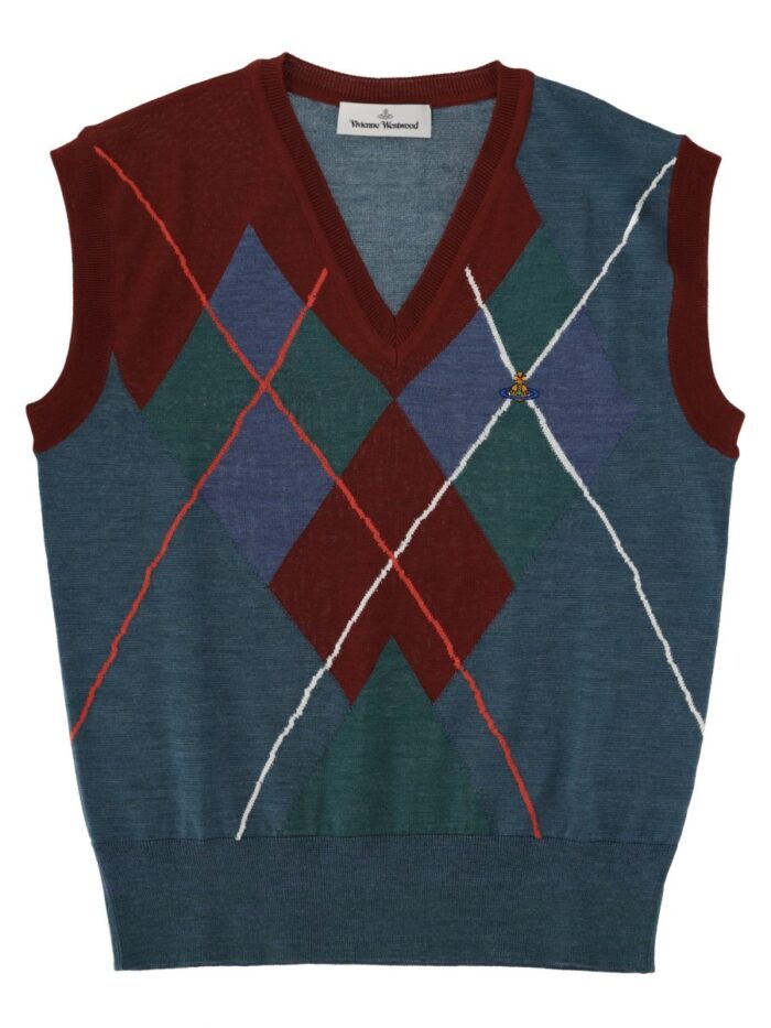 vivienne westwood gilet "argyle" in lana Vivienne Westwood Gilet "Argyle" In Lana