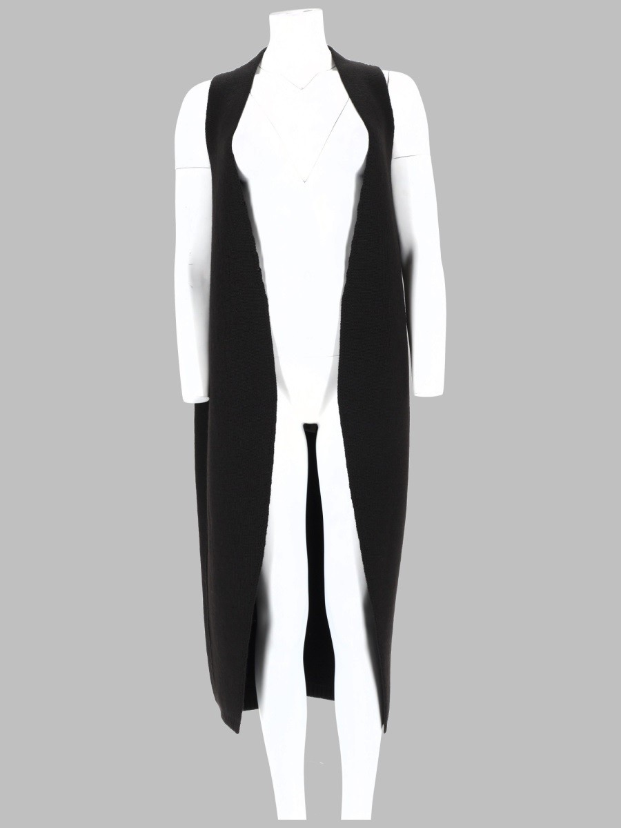 RICK OWENS GILET "CYCLOPS" IN MAGLIA