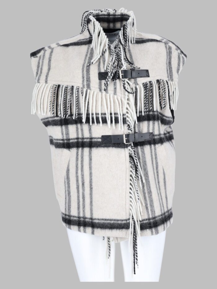 marant etoile gilet "ginesa" con frange MARANT ETOILE Gilet "Ginesa" Con Frange