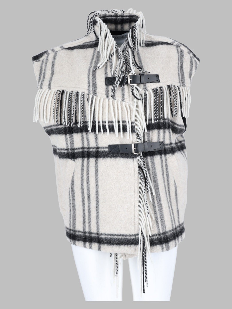 MARANT ETOILE Gilet "Ginesa" Con Frange