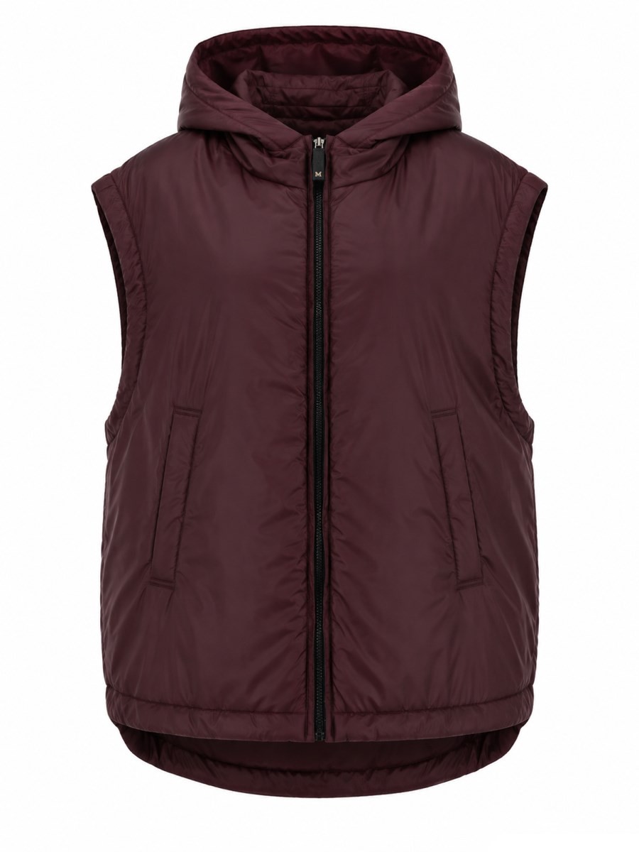 S MAX MARA GILET IMBOTTITO CON CAPPUCCIO