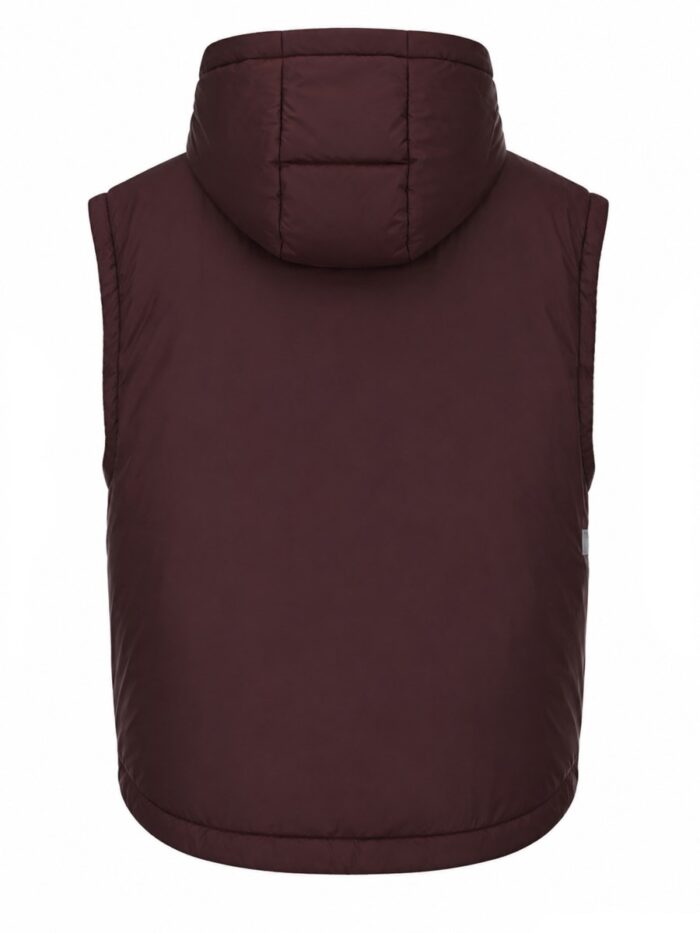 S MAX MARA GILET IMBOTTITO CON CAPPUCCIO