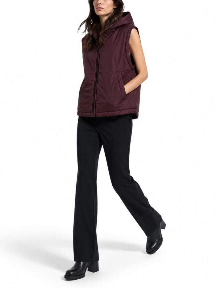 S MAX MARA GILET IMBOTTITO CON CAPPUCCIO