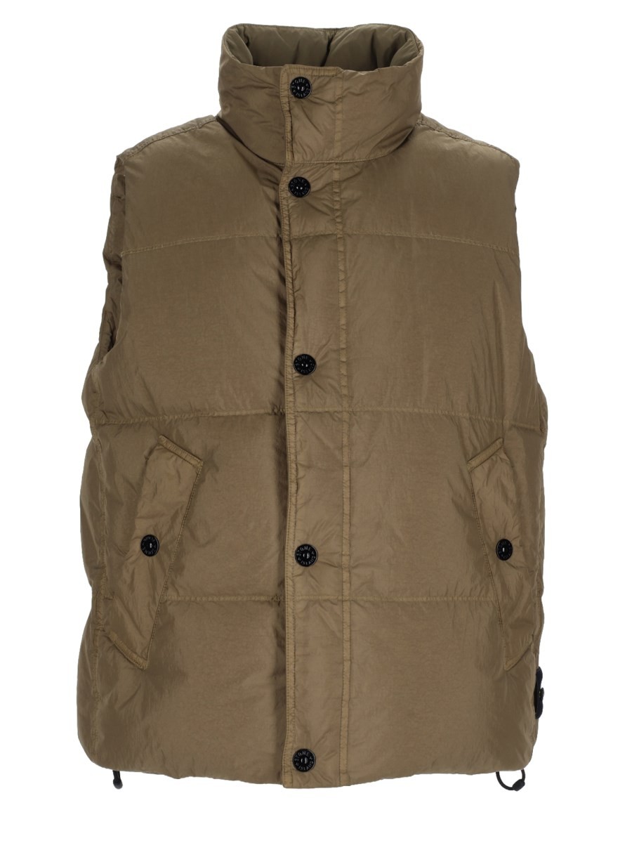 Stone Island GILET IMBOTTITO IN PIUMA RESISTENTE AL VENTO CON ANTIGOCCIA