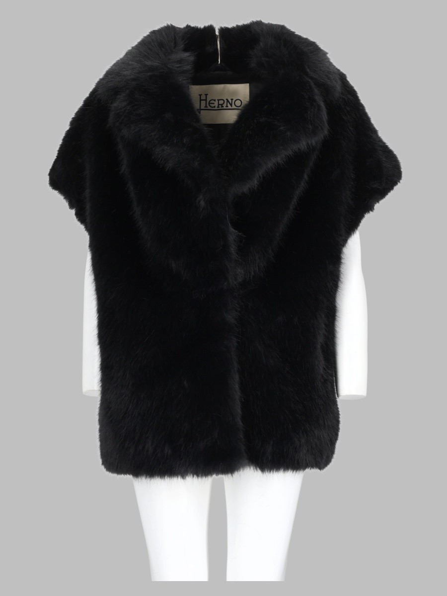 Herno Gilet In Faux Fur