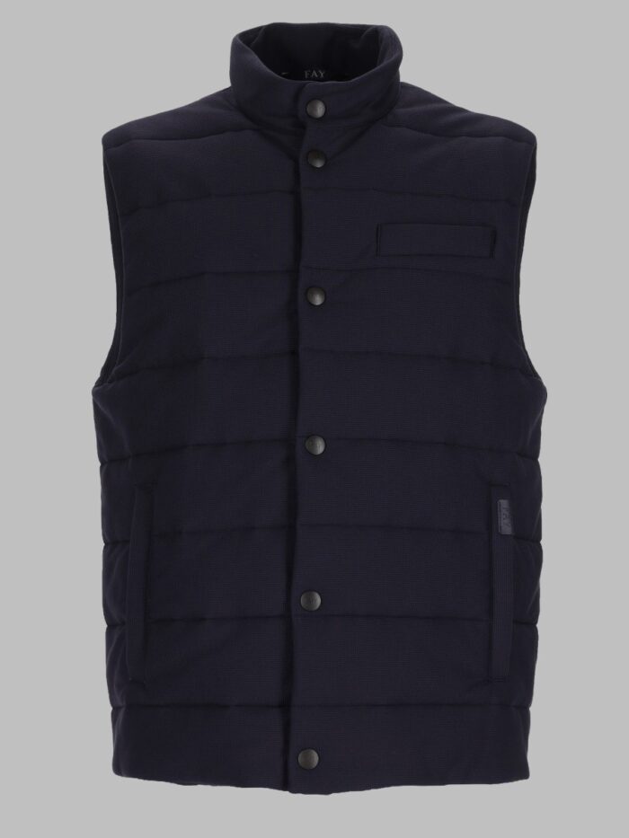 FAY GILET IN JERSEY TECNICO TRAPUNTATO