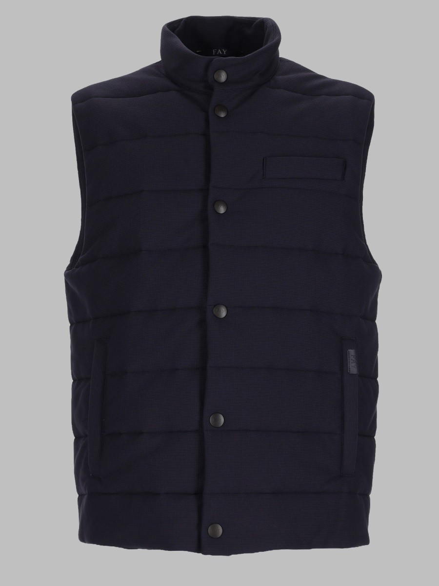 FAY GILET IN JERSEY TECNICO TRAPUNTATO