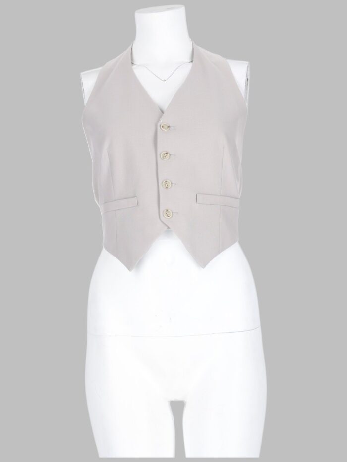 MM6 MAISON MARGIELA GILET IN MISTO LANA CON BOTTONI