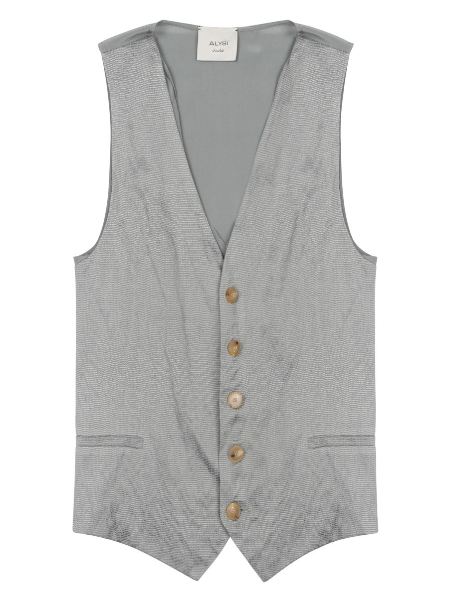 ALYSI GILET IN SETA
