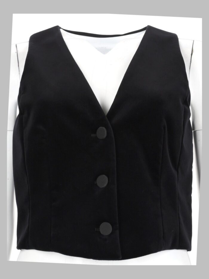 max mara studio gilet in velluto liscio MAX MARA STUDIO Gilet In Velluto Liscio