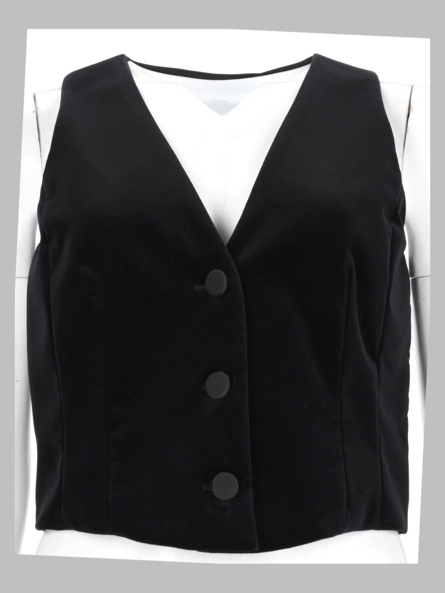 MAX MARA STUDIO Gilet In Velluto Liscio