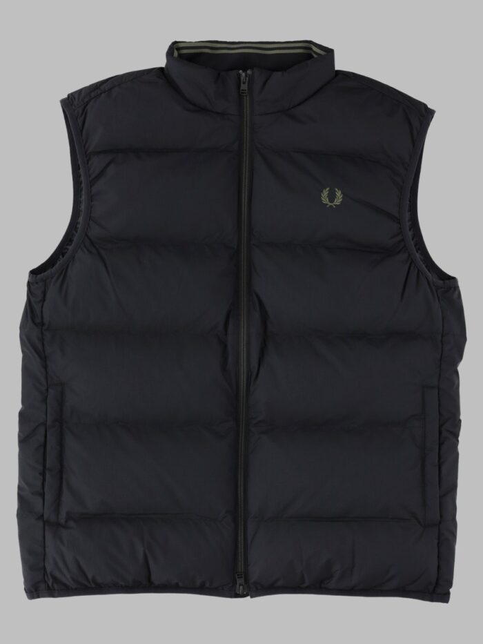 fred perry gilet trapuntato con logo FRED PERRY Gilet Trapuntato Con Logo