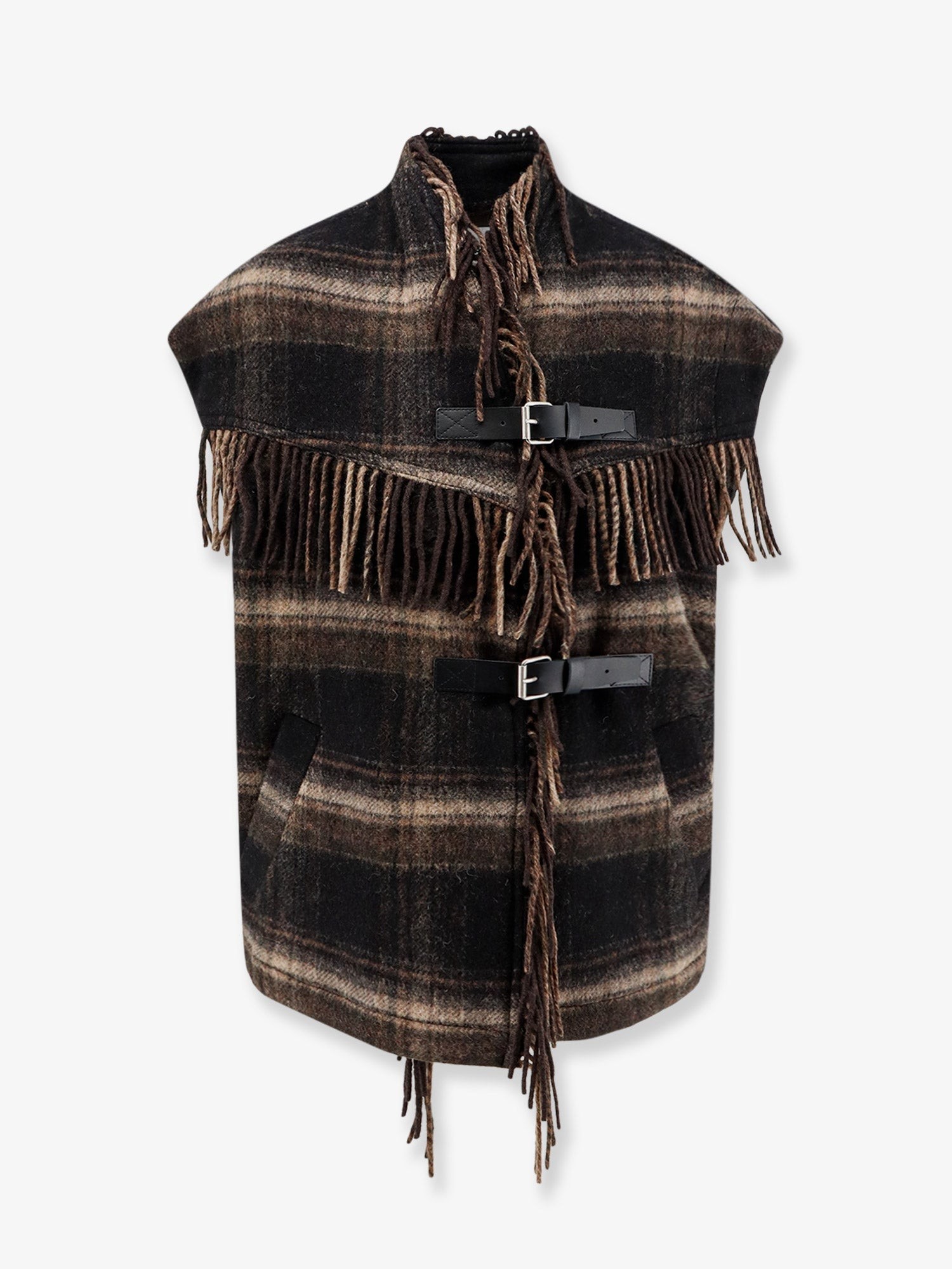 MARANT ETOILE Ginesa Sleeveless Jacket With Fringes