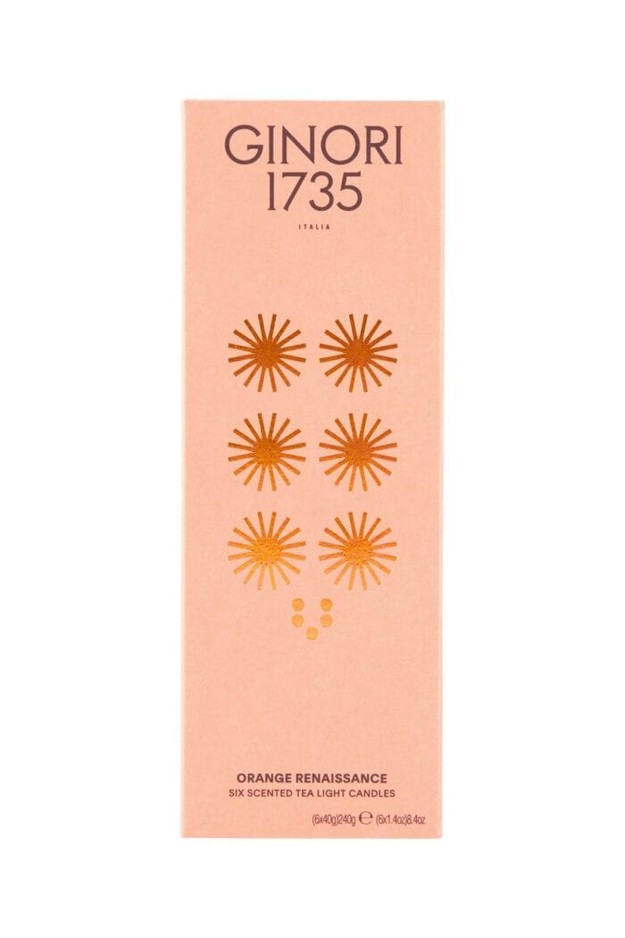 GINORI 1735 Orange Renaissance Scented Tea Light Candles Refill