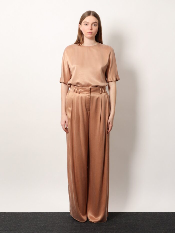 Giorgio Armani Eco-viscose E Cupro Trouser With Pinces