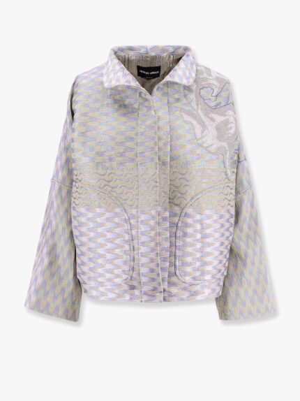 Giorgio Armani Jacquard Hemp, Linen And Silk Caban