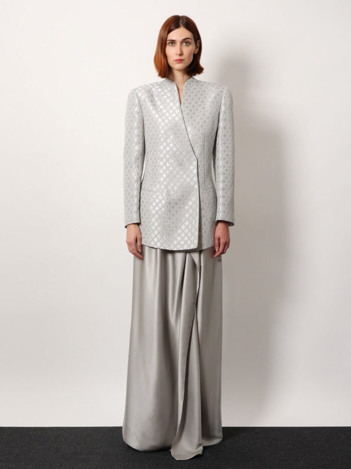 Giorgio Armani Silk Long Skirt With Deep Slit