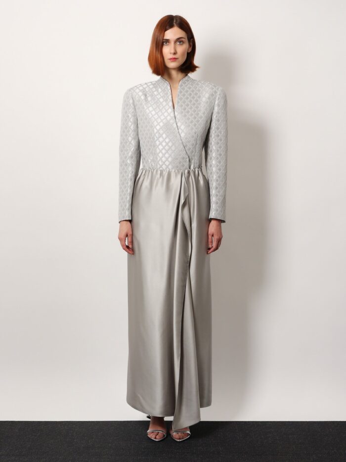 Giorgio Armani Silk Long Skirt With Deep Slit