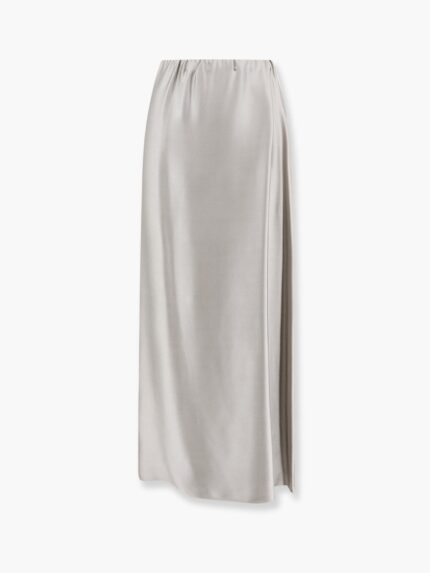 Giorgio Armani Silk Long Skirt With Deep Slit