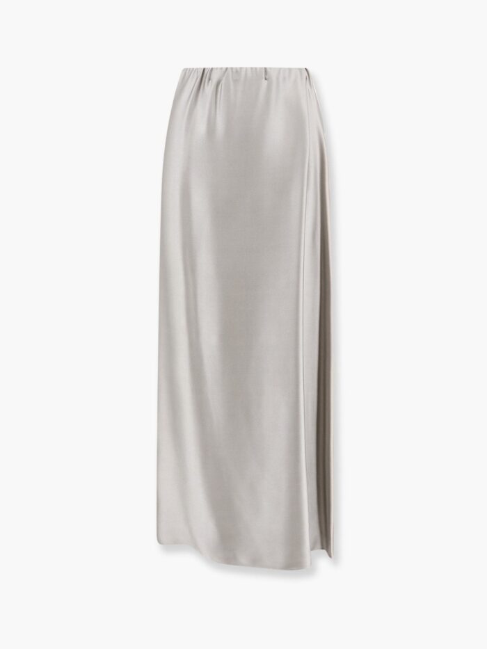 Giorgio Armani Silk Long Skirt With Deep Slit