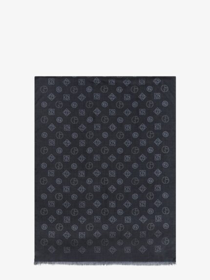 Giorgio Armani Silk Scarf With All-over Monogram Print