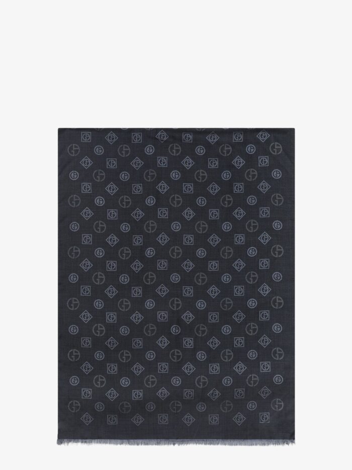 Giorgio Armani Silk Scarf With All-over Monogram Print