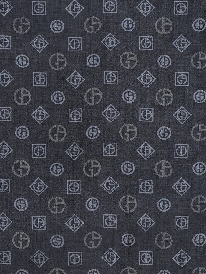 Giorgio Armani Silk Scarf With All-over Monogram Print