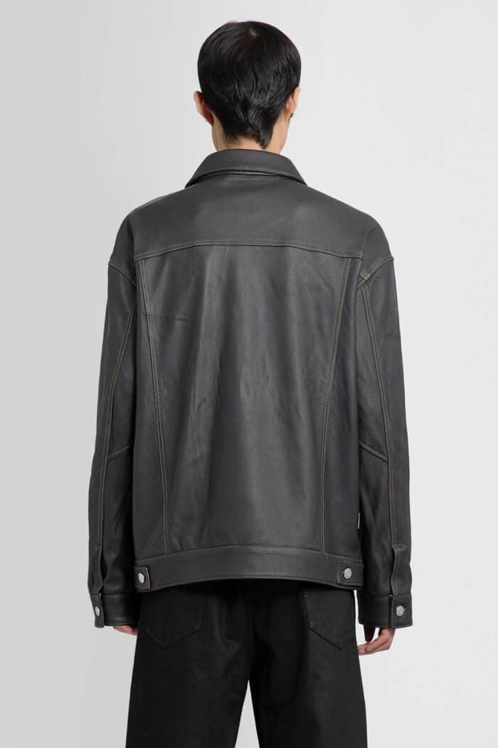 GIORGIO BRATO Leather Classic Denim Jacket