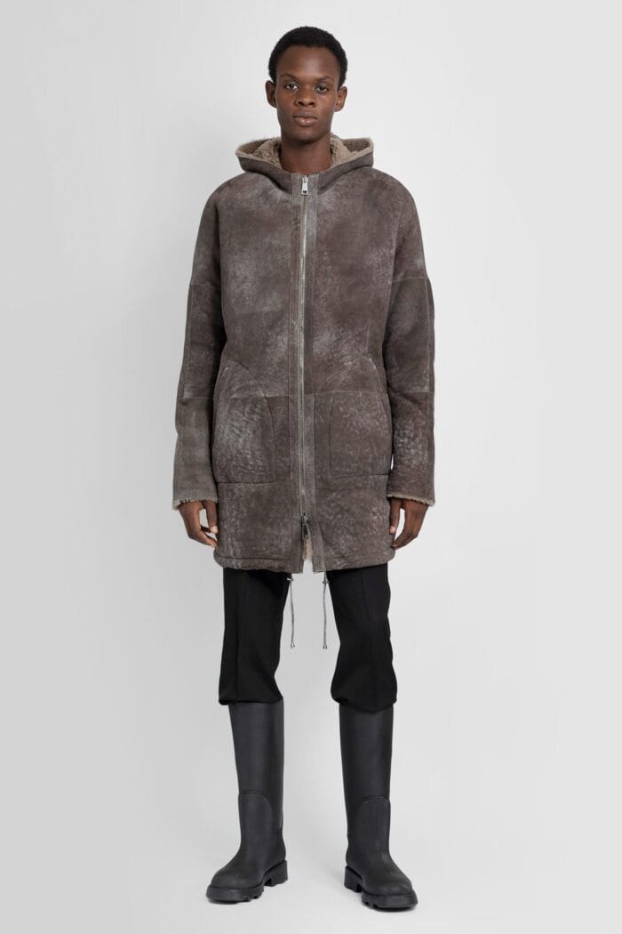 GIORGIO BRATO Reversible Shearling Long Jacket