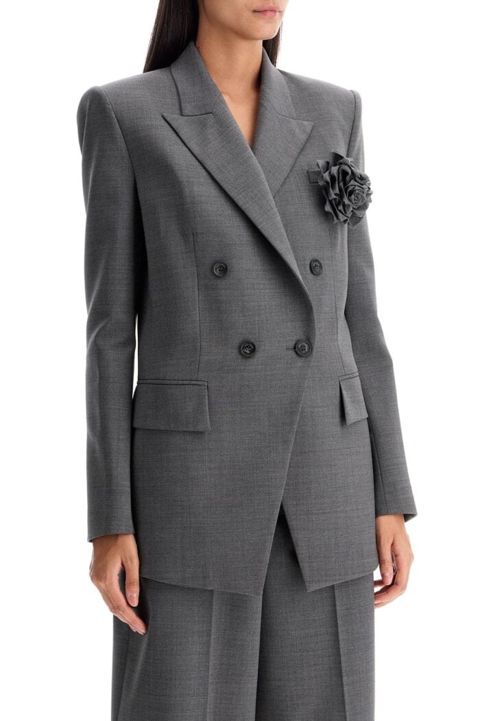 GIUSEPPE DI MORABITO Double-breasted Wool Stretch Blazer