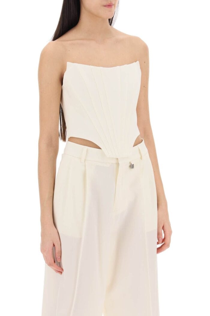 GIUSEPPE DI MORABITO Firefly Wool Bustier Top