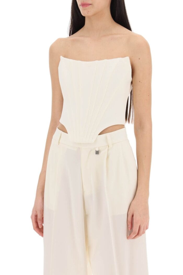 GIUSEPPE DI MORABITO Firefly Wool Bustier Top