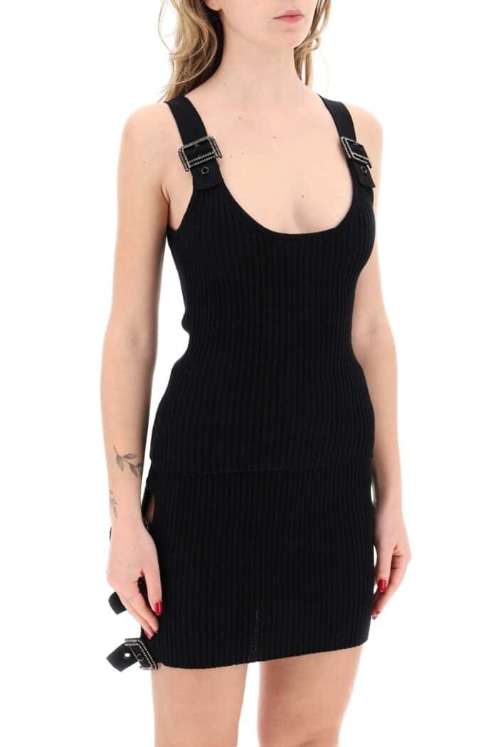 GIUSEPPE DI MORABITO "knit Top With Rhinestone Buck